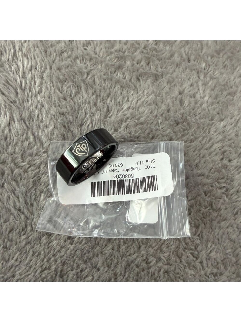 NEW CTR Ring LDS Tungsten Stealth Style Size 11.5 Mens Unisex